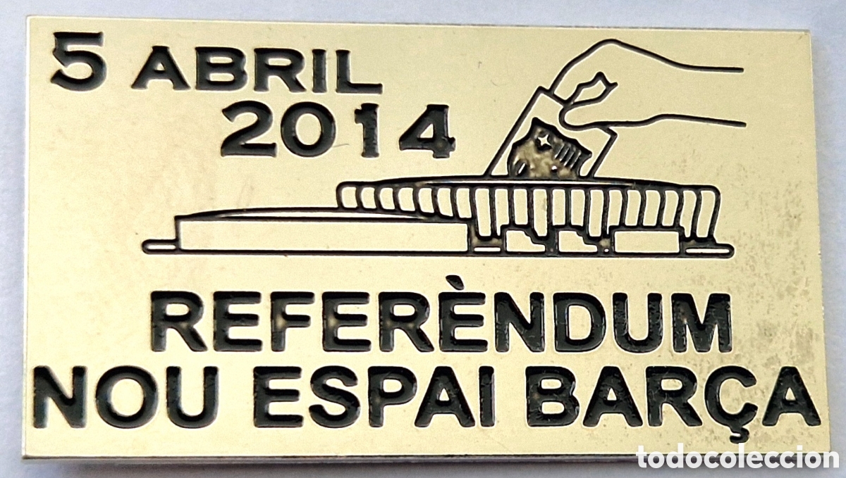 Coleccionismo deportivo: Pin Espai Bar&ccedil;a 2014 Camp Nou