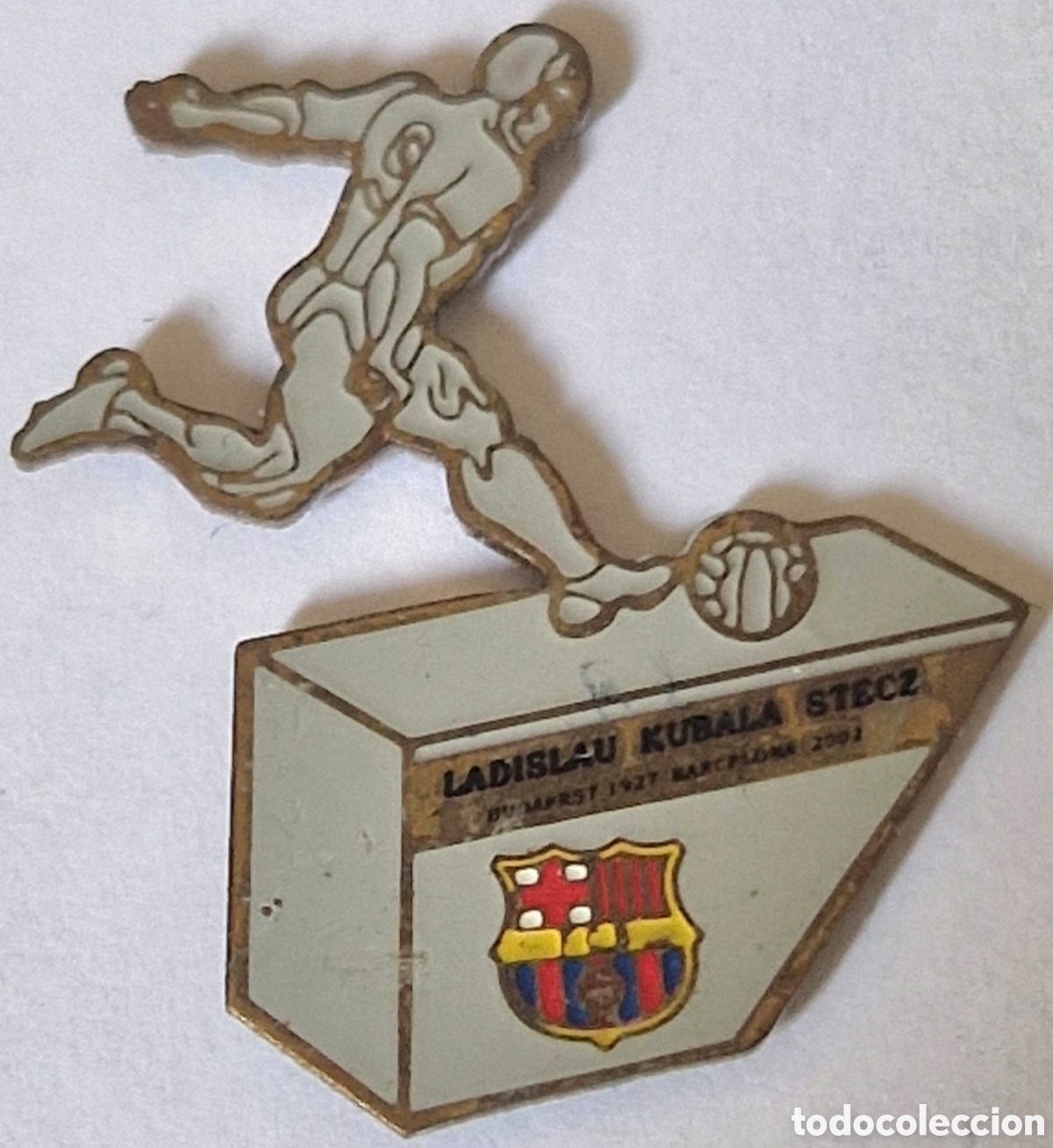 Coleccionismo deportivo: Pin jugador Kubala Camp Nou
