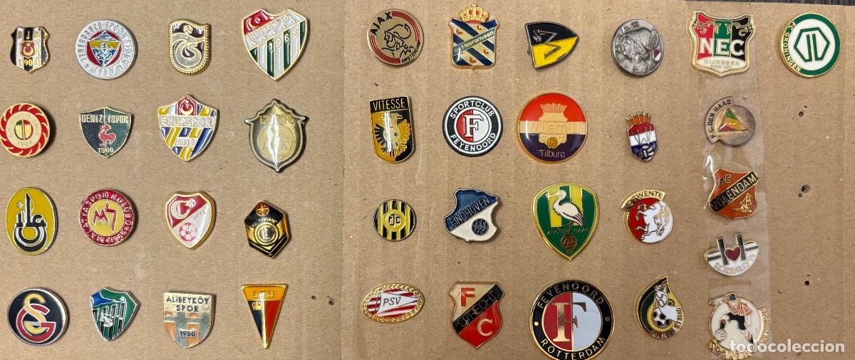 Coleccionismo deportivo: Lote 38 pins f&uacute;tbol Turqu&iacute;a y Pa&iacute;ses Bajos