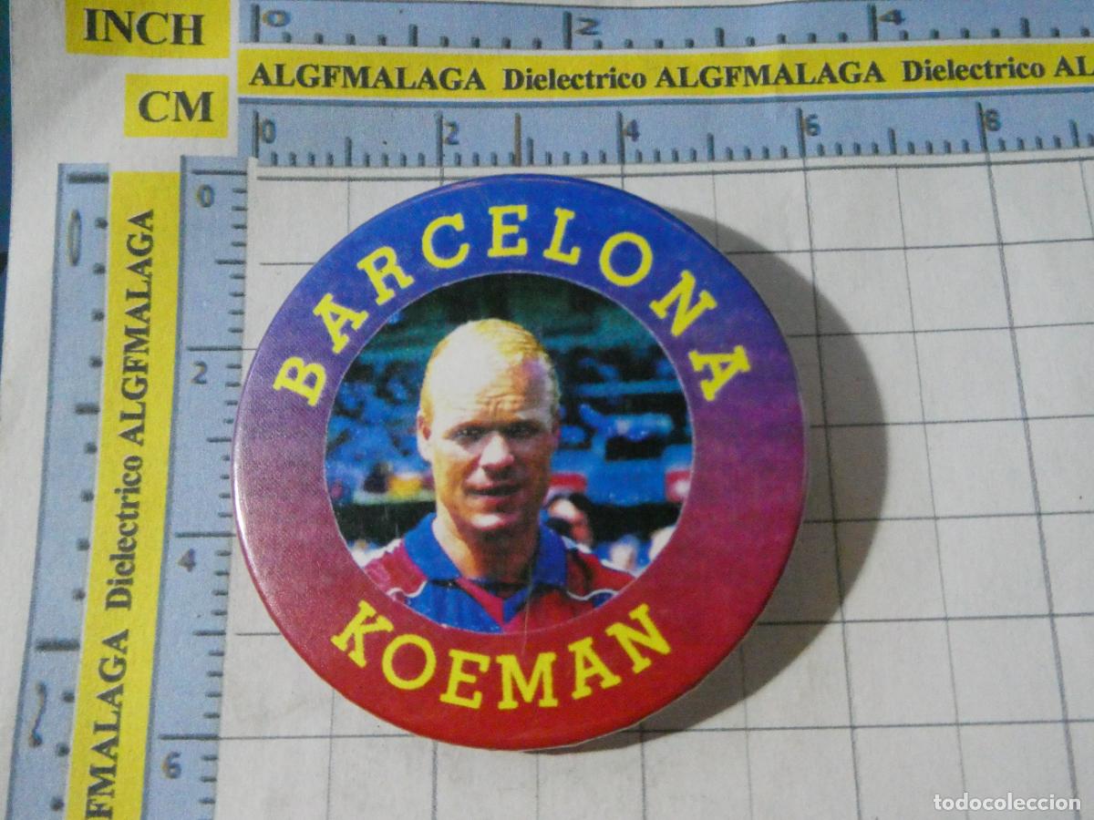 Coleccionismo deportivo: INSIGNIA BROCHE CHAPA DE DEPORTES. F&Uacute;TBOL FC BARCELONA A&Ntilde;OS 90. JUGADOR KOEMAN HOLANDA