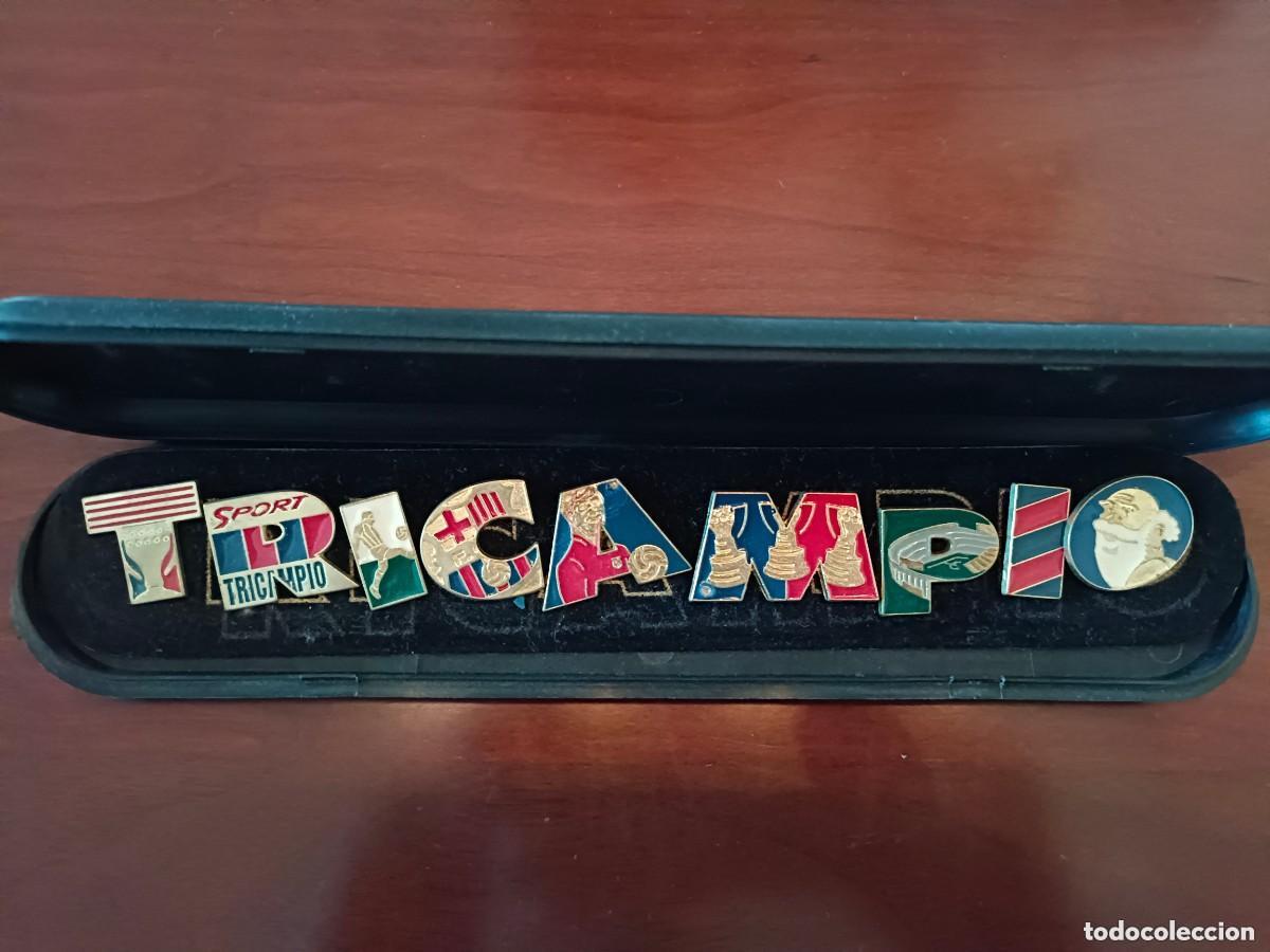 Coleccionismo deportivo: Pins Bar&ccedil;a tricampi&oacute;