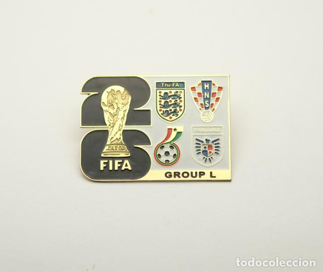 Coleccionismo deportivo: Metal badge football 2026 FIFA World Cup group L - England, Croatia, Ghana, Panama.