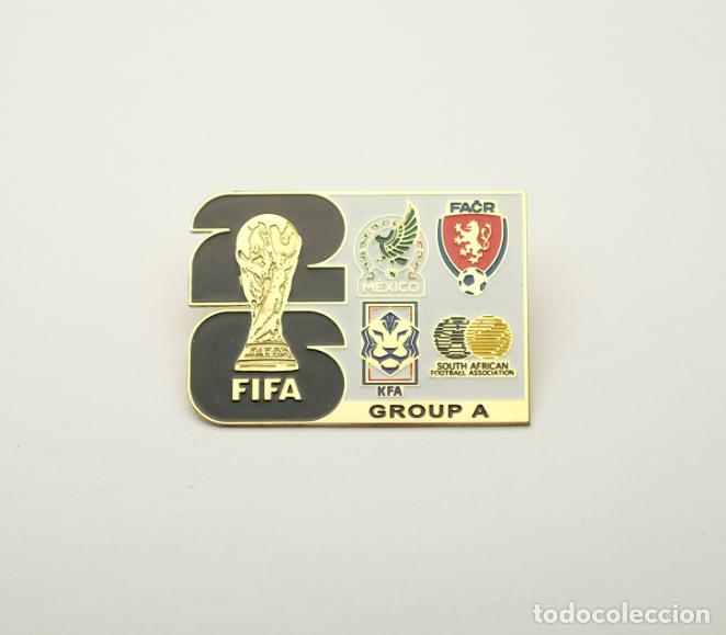 Coleccionismo deportivo: Metal badge football 2026 FIFA World Cup group A - Mexico, South Africa, South Korea, Czech Republic