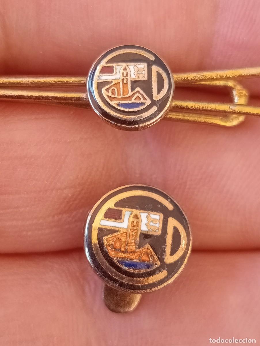 Coleccionismo deportivo: RARO LOTE INSIGNIAS PISACORBATAS F&Uacute;TBOL CLUB DEPORTIVO BILBAO VIZCAYA PINS ESMALTADO , OJAL,SOLAPA,