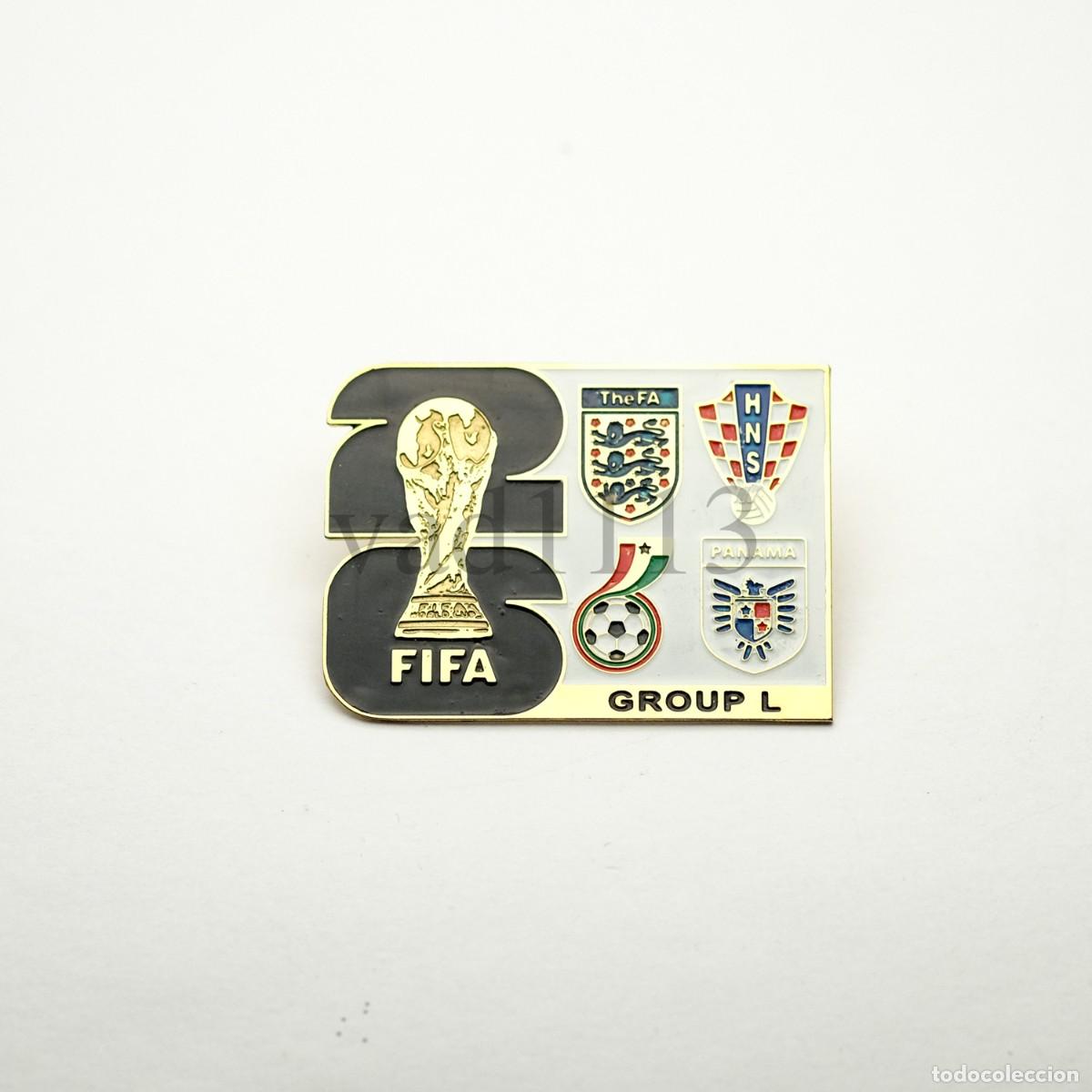 Coleccionismo deportivo: Metal badge football 2026 FIFA World Cup group L : England, Croatia, Ghana, Panama.