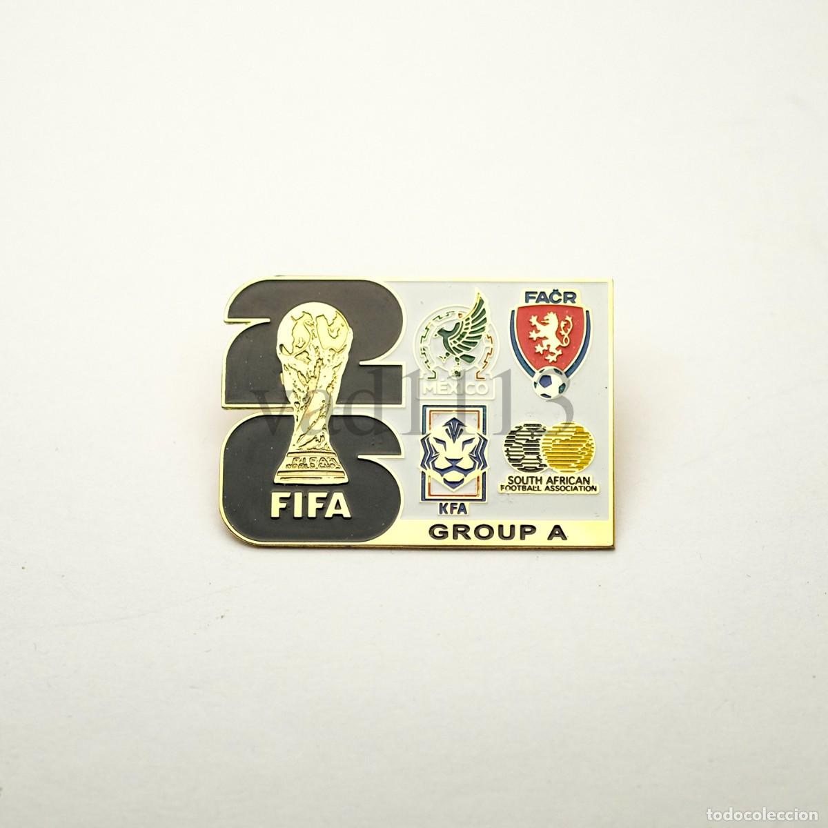 Coleccionismo deportivo: Metal badge football 2026 FIFA World Cup group A : Mexico, South Africa, South Korea, Czech Republic