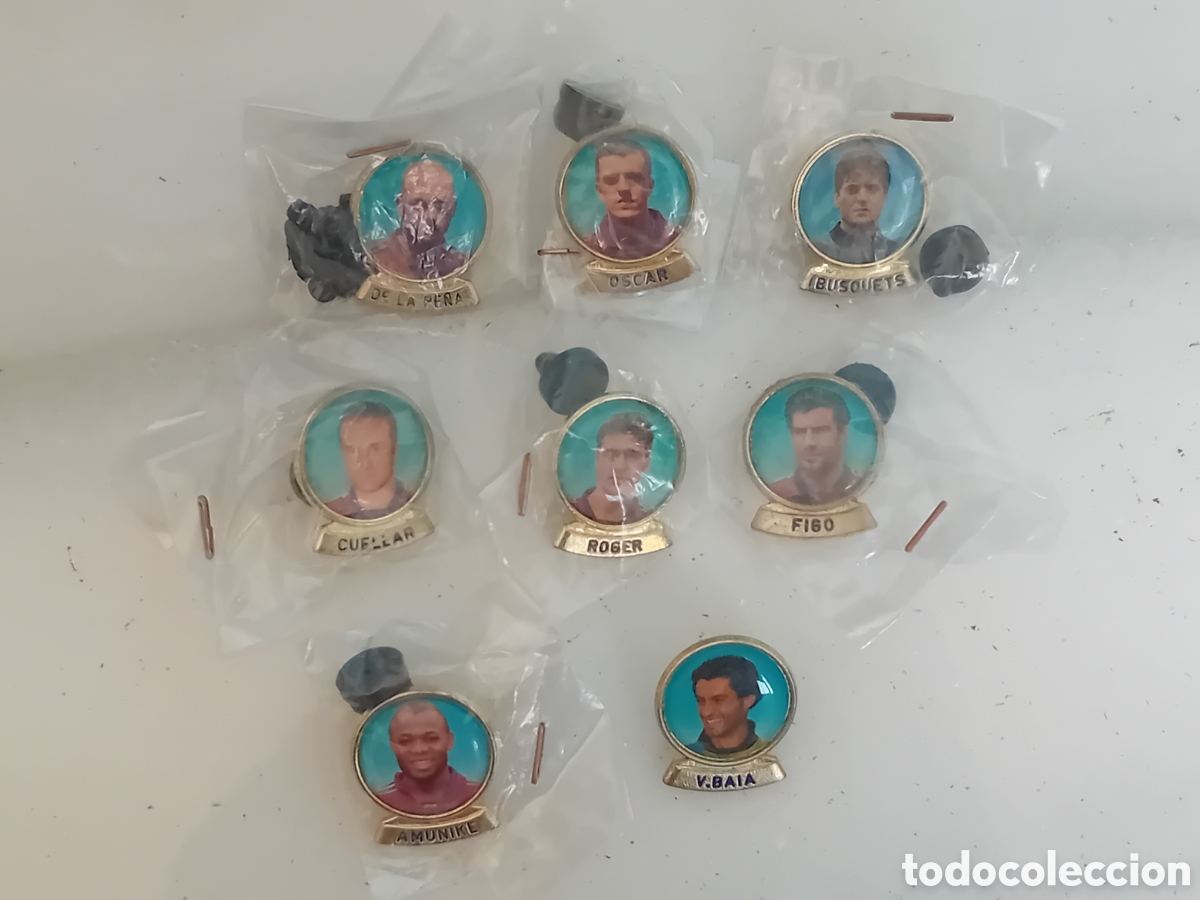 Coleccionismo deportivo: LOTE 8 PINS FUTBOL BARCELONA DREAM TEAM A&Ntilde;OS 90