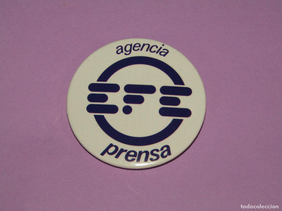Coleccionismo deportivo: Antigua Insignia Distintivo de Imperdible de la Agencia EFE Prensa A&ntilde;os 1970s.