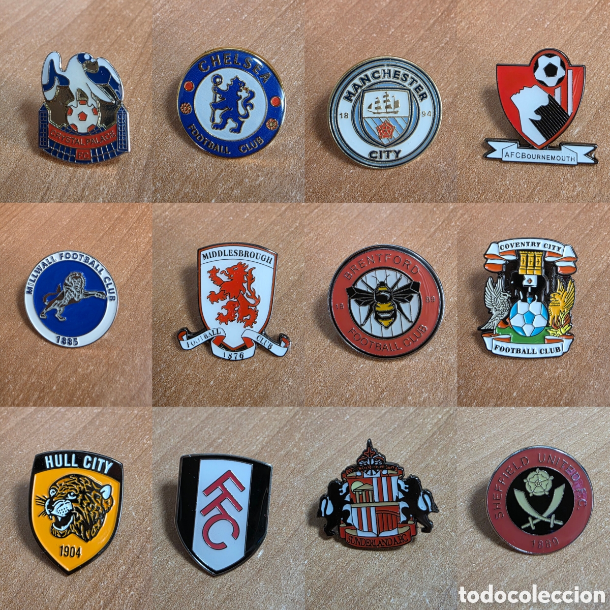 Coleccionismo deportivo: Pins equipos de futbol Ingleses