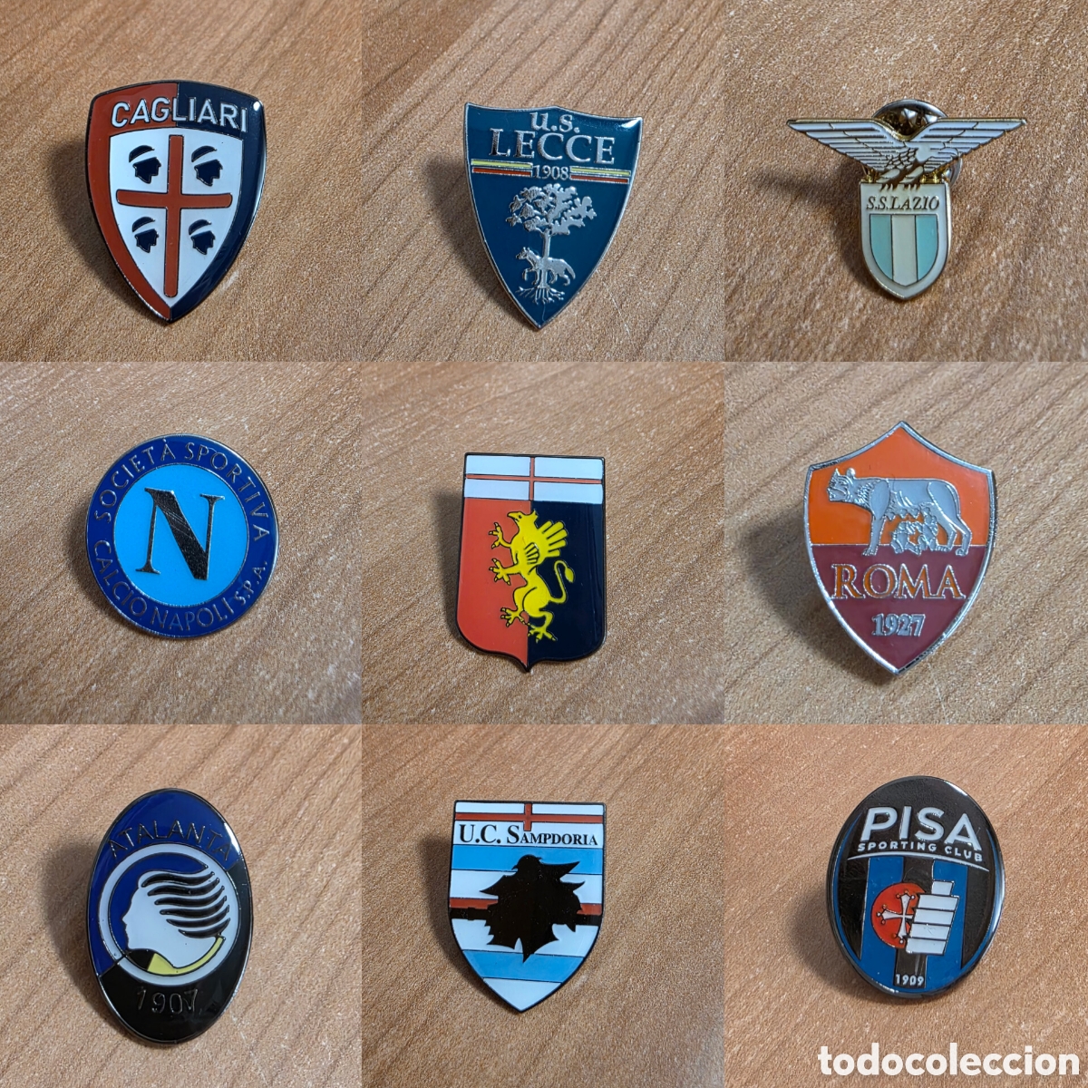 Coleccionismo deportivo: Pines de equipos de futbol Italianos