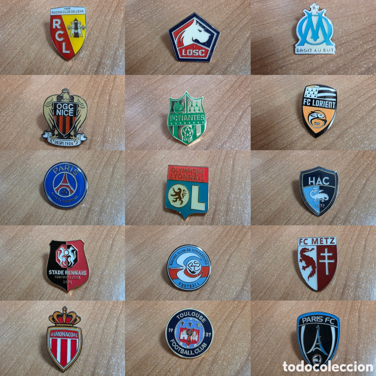 Coleccionismo deportivo: Pins futbol de equipos Franceses