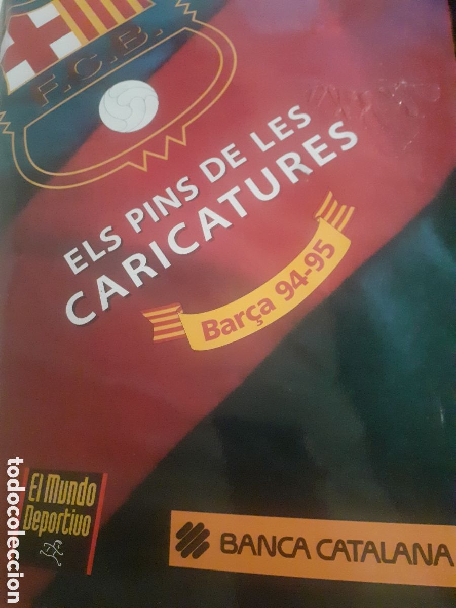 Coleccionismo deportivo: GRAN ALBUM DE PINS Y CARICATURAS FC BARCELONA. EL MUNDO DEPORTIVO. 1995. COMPLETO
