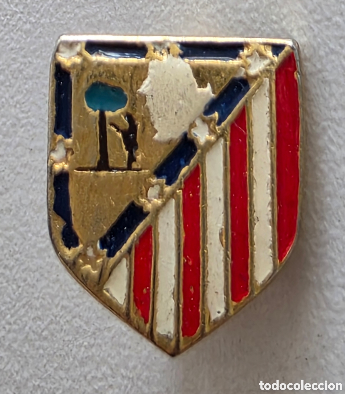 Coleccionismo deportivo: Insignia aguja Atl&eacute;tico de Madrid - Equipo Club F&uacute;tbol Colchonero - Rojiblancos