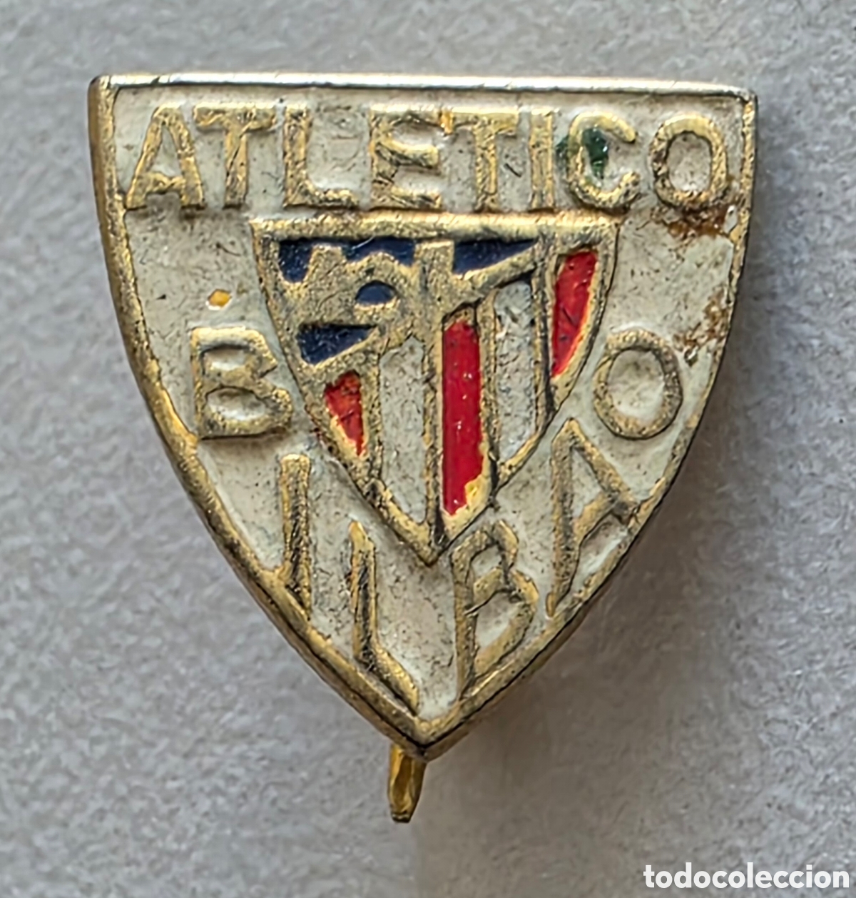 Coleccionismo deportivo: Insignia aguja Atl&eacute;tico Bilbao - Equipo Club F&uacute;tbol Leones - Pa&iacute;s Vasco