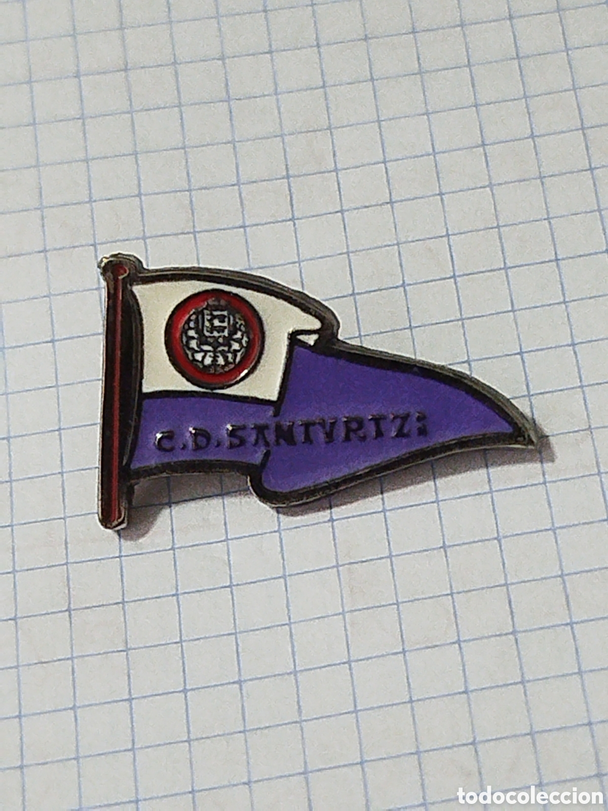 Coleccionismo deportivo: INSIGNIA DE FUTBOL SD SANTURTZI .. VIZCAYA
