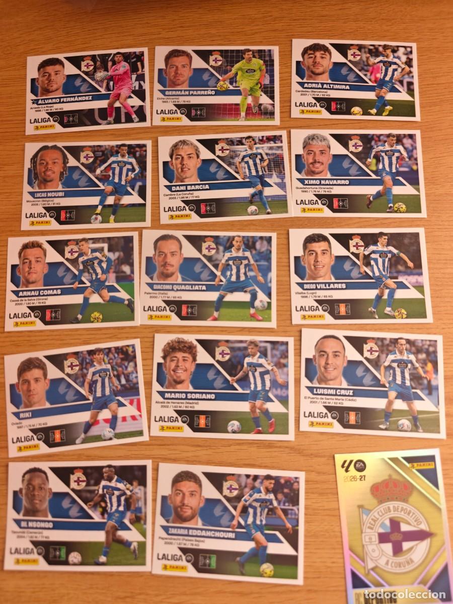 Coleccionismo deportivo: Lote 14 Cromos Liga Este 26 27 Real Club Deportivo 2026 2027