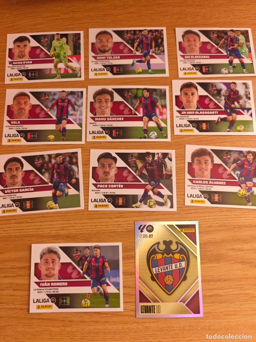 Coleccionismo deportivo: Lote 10 Cromos Liga Este 26 27 Levante UD 2026 2027
