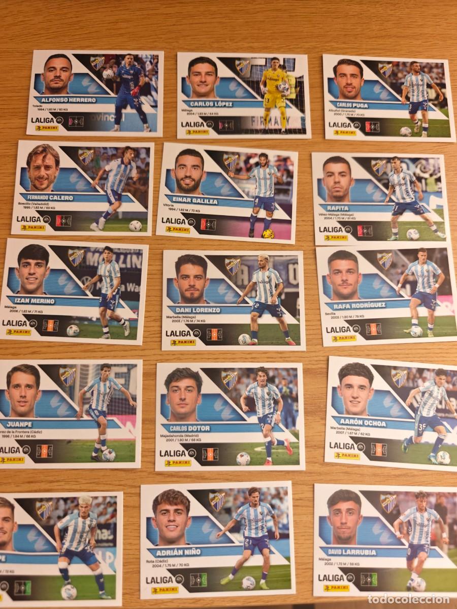 Coleccionismo deportivo: Lote 15 Cromos Liga Este 26 27 M&aacute;laga CF 2026 2027