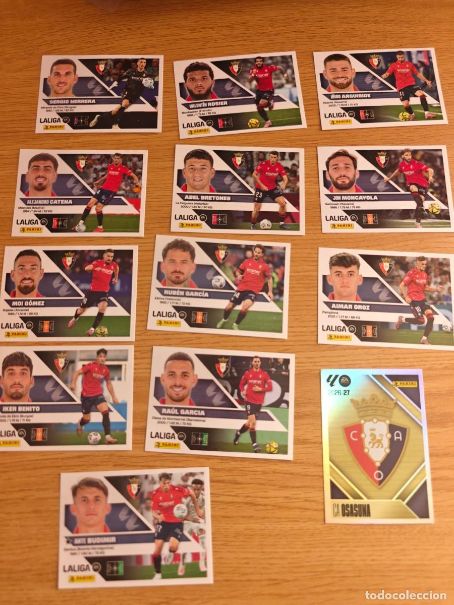 Coleccionismo deportivo: Lote 13 Cromos Liga Este 26 27 CA Osasuna 2026 2027