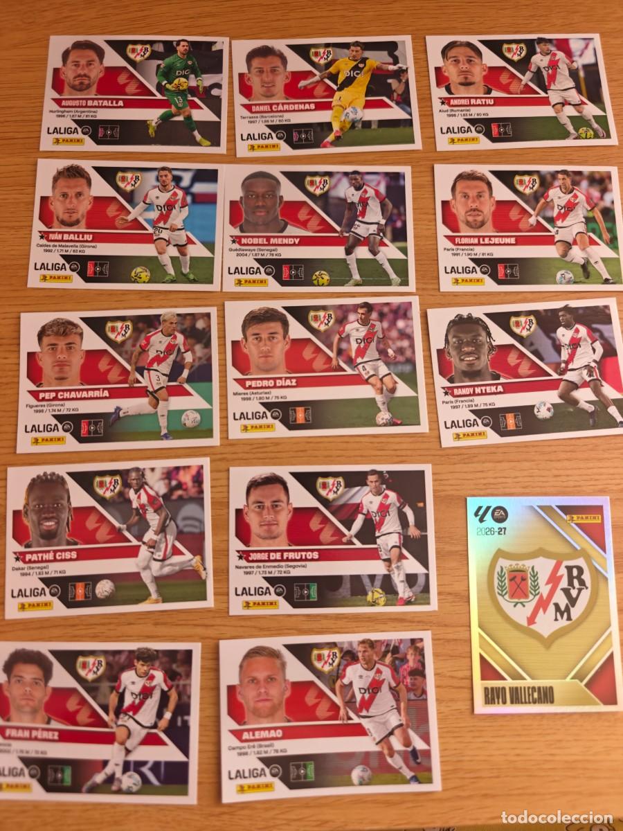 Coleccionismo deportivo: Lote 14 Cromos Liga Este 26 27 Rayo Vallecano 2026 2027