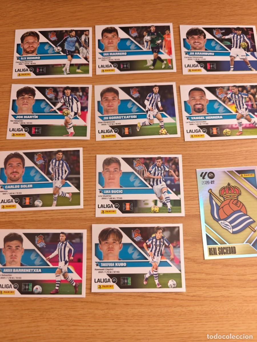 Coleccionismo deportivo: Lote 11 Cromos Liga Este 26 27 Real Sociedad 2026 2027