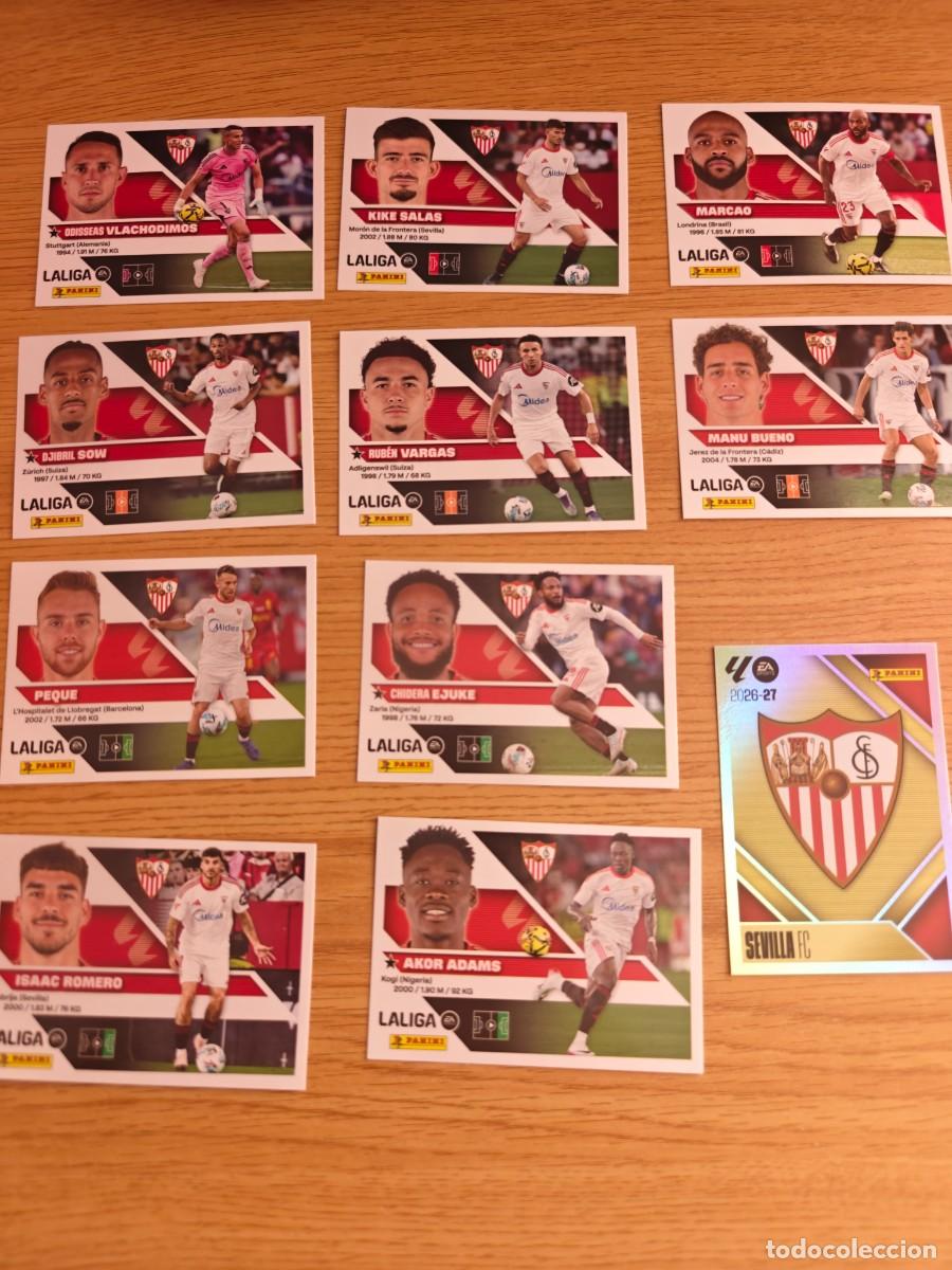 Coleccionismo deportivo: Lote 10 Cromos Liga Este 26 27 Sevilla FC 2026 2027