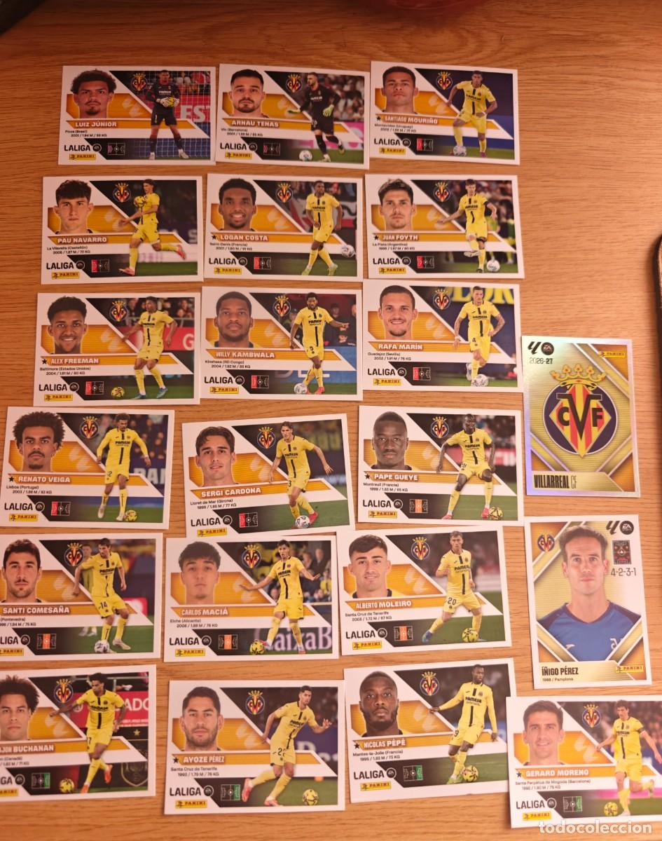 Coleccionismo deportivo: Lote 21 Cromos Liga Este 26 27 Villarreal CF 2026 2027