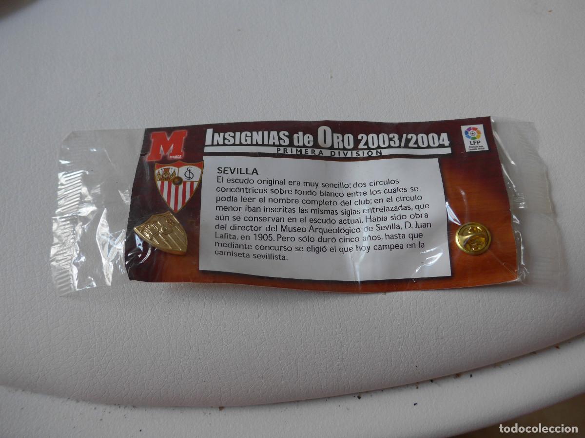 Coleccionismo deportivo: 18 INSIGNIAS DE ORO 2003/2004 PRIMERA DIVISION - Foto 2