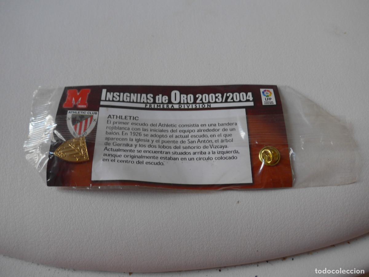 Coleccionismo deportivo: 18 INSIGNIAS DE ORO 2003/2004 PRIMERA DIVISION - Foto 6