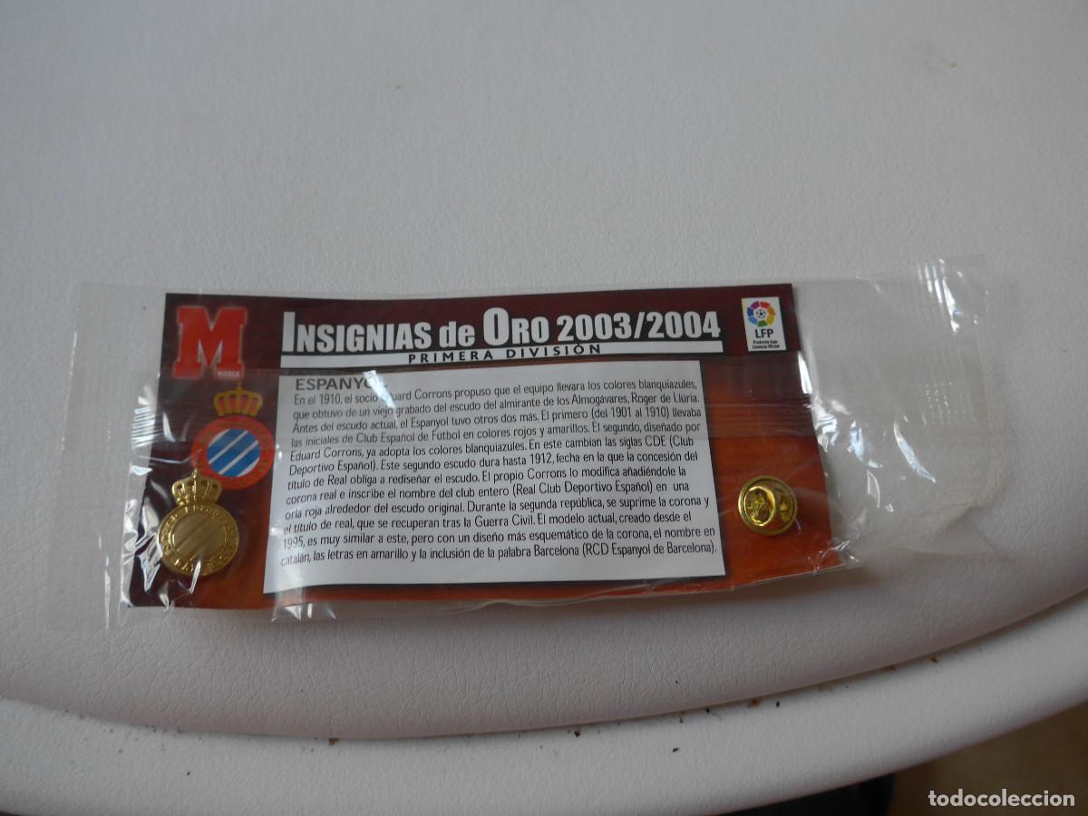 Coleccionismo deportivo: 18 INSIGNIAS DE ORO 2003/2004 PRIMERA DIVISION - Foto 7