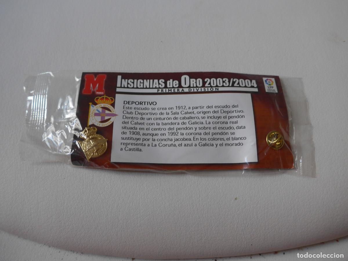 Coleccionismo deportivo: 18 INSIGNIAS DE ORO 2003/2004 PRIMERA DIVISION - Foto 8