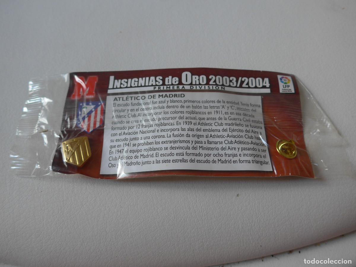 Coleccionismo deportivo: 18 INSIGNIAS DE ORO 2003/2004 PRIMERA DIVISION - Foto 14