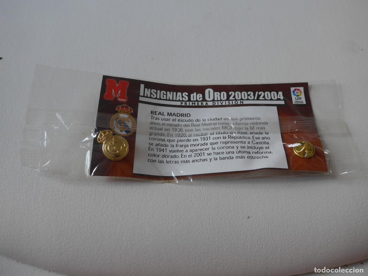 Coleccionismo deportivo: 18 INSIGNIAS DE ORO 2003/2004 PRIMERA DIVISION - Foto 15
