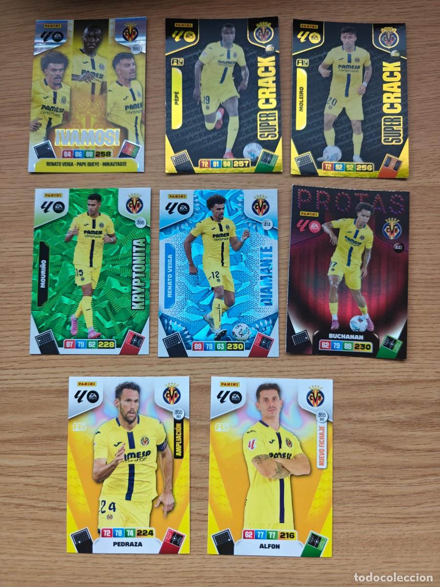 Coleccionismo deportivo: Lote 8 Cartas Adrenalyn XL 25 26 Villarreal CF Especiales y B&aacute;sicas 2025 2026