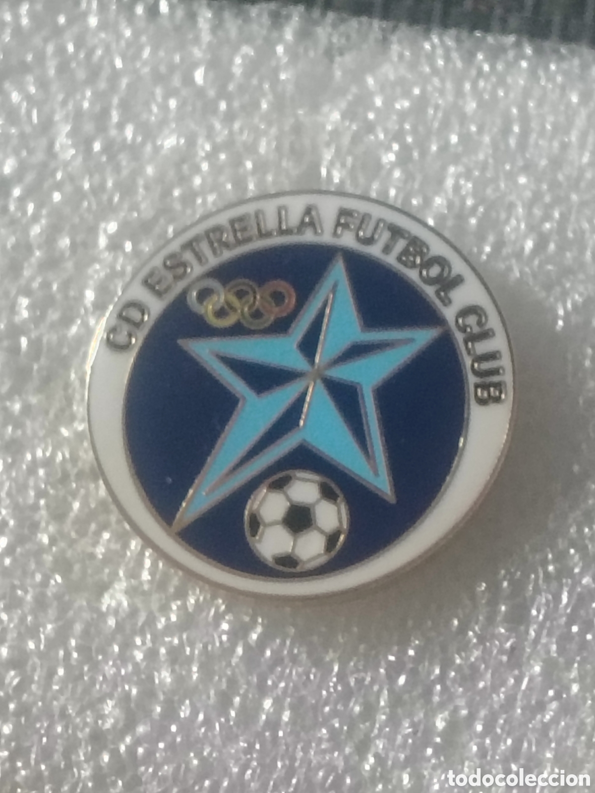 Coleccionismo deportivo: PIN F&Uacute;TBOL, ESTRELLA PORTUENSE, C&Aacute;DIZ, ESMALTE