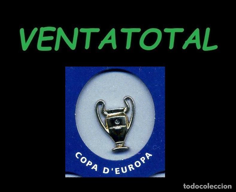 Coleccionismo deportivo: ANTIGUO PIN PLATEADO DE FUTBOL DEL BARSA LA COPA DE EUROPA MEDIDA 2,3 X 1,5 CENTIMETROS