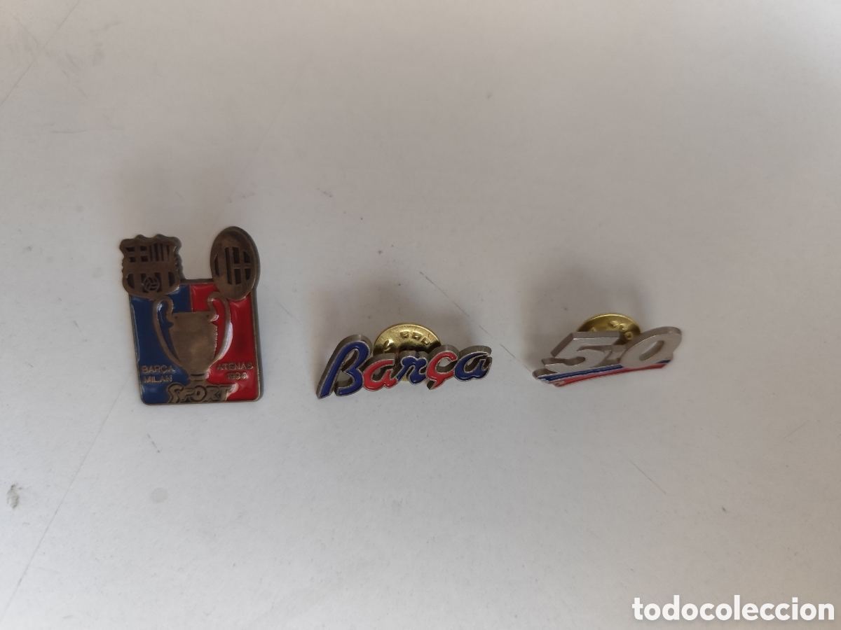 Coleccionismo deportivo: Pins FC. Barcelona. Lote de 3 pin varios Bar&ccedil;a