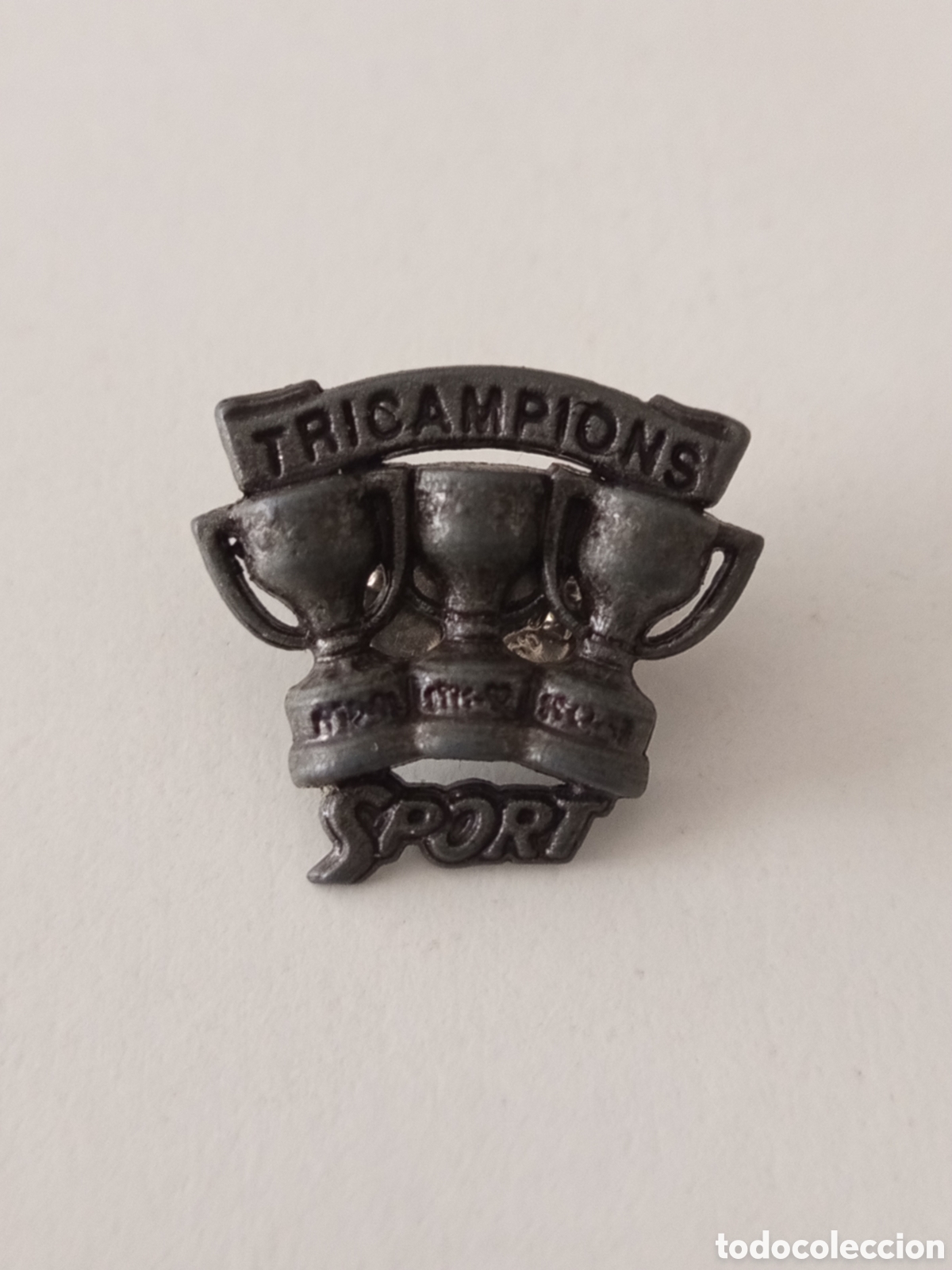 Coleccionismo deportivo: Pin Tricampions FC Barcelona Bar&ccedil;a Sport