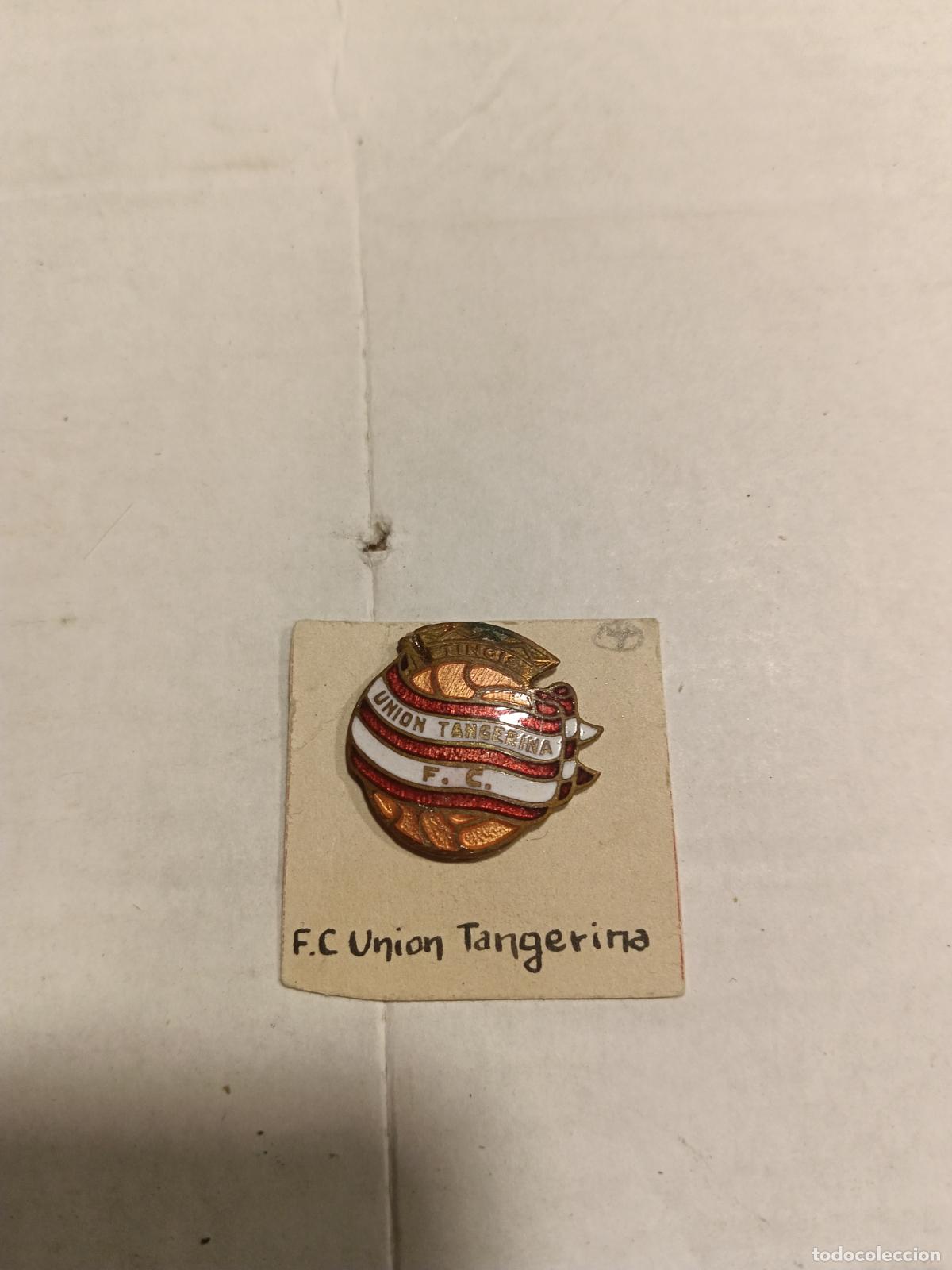 Sammelleidenschaft Sport: Pin antiguo rareza escudo equipo futbol club union tangerina (tingis) insignia original esmaltada