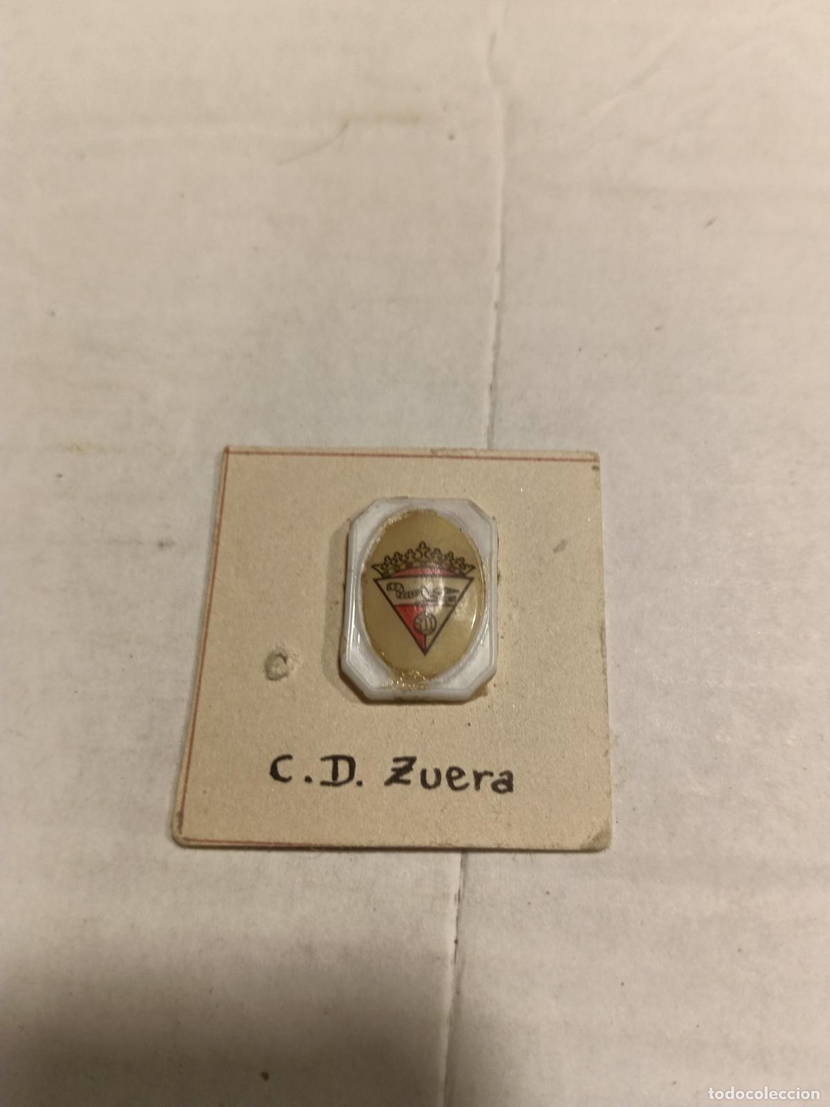 Collectionnisme sportif: Pin muy raro escudo equipo futbol club deportivo zuera Zaragoza insignia original a&ntilde;os 30