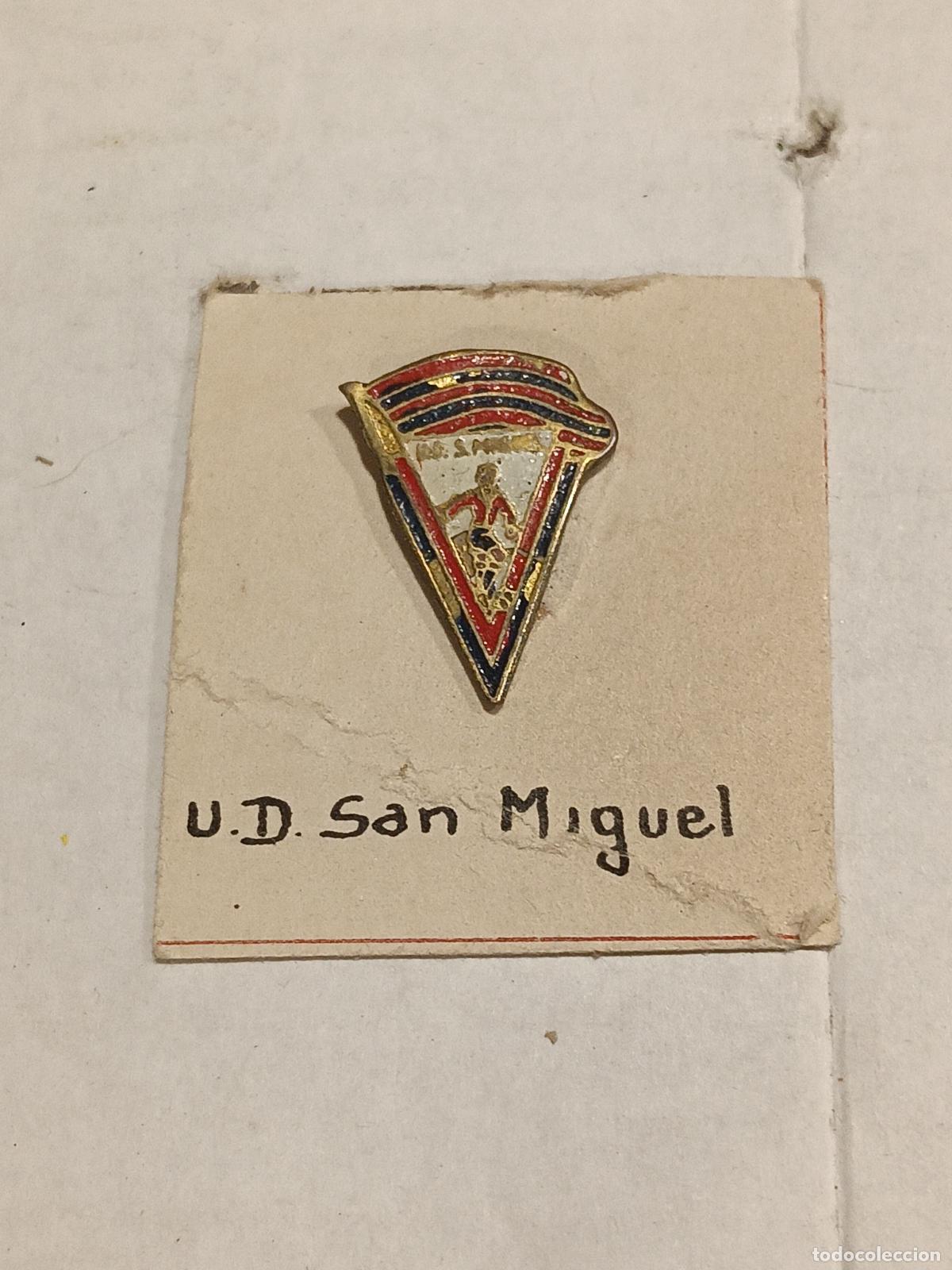 Sammelleidenschaft Sport: Pin raro antiguo escudo equipo futbol uni&oacute;n deportiva san miguel vizcaya insignia original a&ntilde;os 60