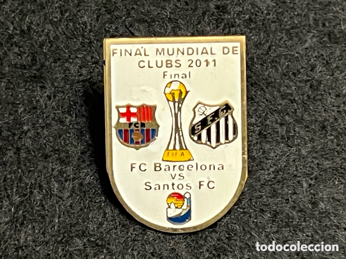 Collectionnisme sportif: FC BARCELONA SANTOS FINAL COPA MUNDIAL DE CLUBES 2011 INTERCONTINENTAL PIN INSIGNIA MESSI NEYMAR.
