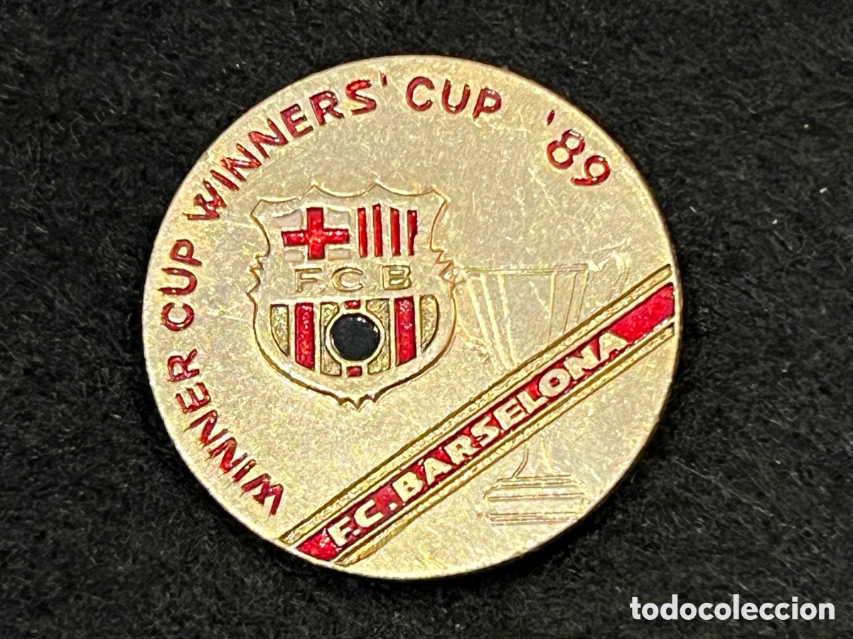 Coleccionismo deportivo: PIN FC BARCELONA CAMPE&Oacute;N RECOPA DE EUROPA 1989 INSIGNIA BAR&Ccedil;A SAMPDORIA.