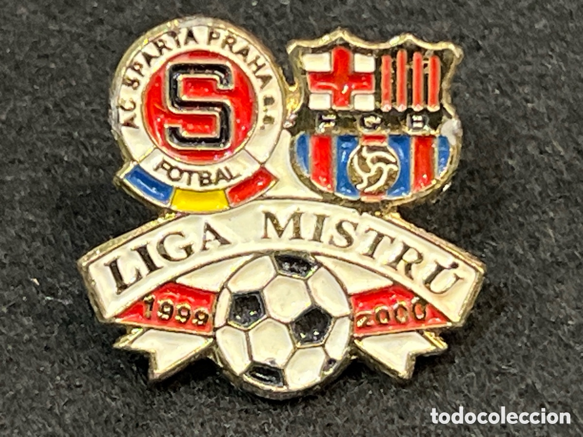 Coleccionismo deportivo: PIN SPARTA PRAGA FC BARCELONA CHAMPIONS LEAGUE 1999-2000 INSIGNIA BAR&Ccedil;A