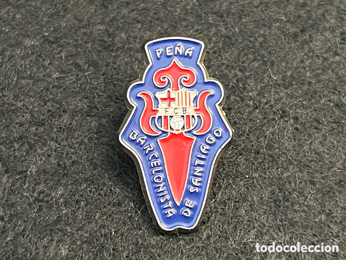 Coleccionismo deportivo: PIN PB PE&Ntilde;A BARCELONISTA SANTIAGO GALICIA PENYA FC BARCELONA BAR&Ccedil;A.