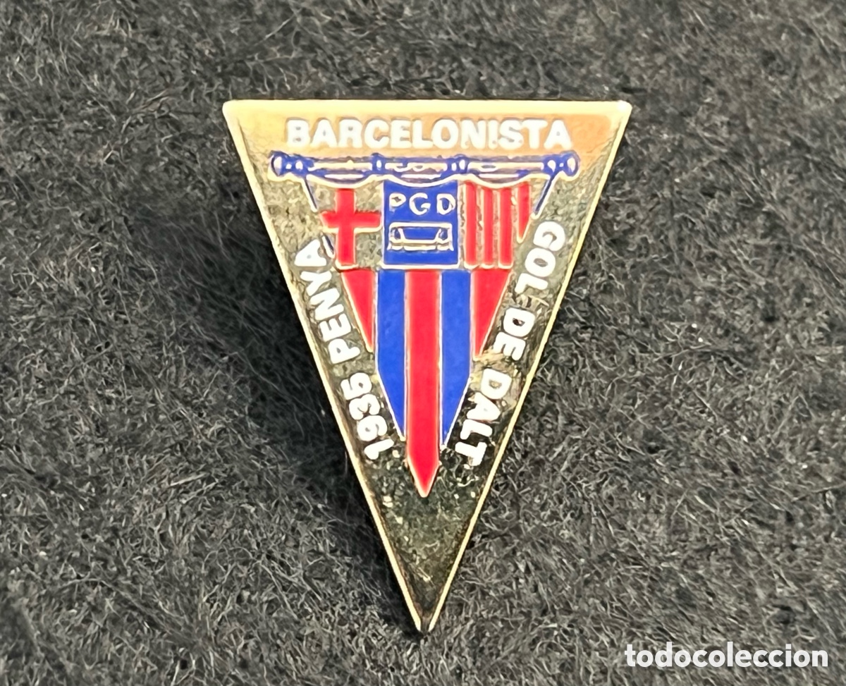 Coleccionismo deportivo: PIN PB PENYA BARCELONISTA GOL DE DALT 1935 PE&Ntilde;A FC BARCELONA BAR&Ccedil;A.