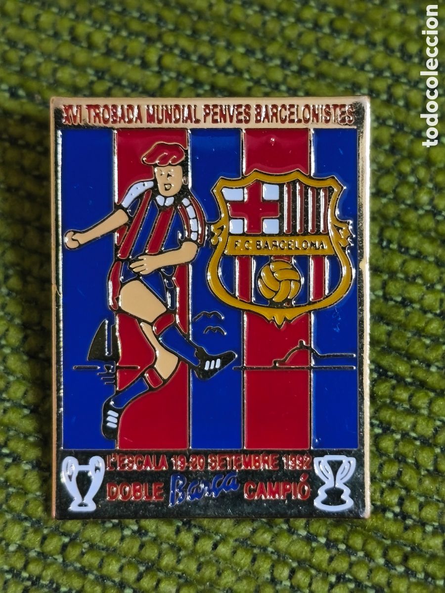 Coleccionismo deportivo: PIN DEL BAR&Ccedil;A XVI TROBADA MUNDIAL DE PENYAS. FC BARCELONA.