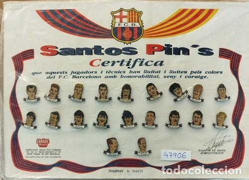 Coleccionismo deportivo: F.C.BARCELONA. Colecci&oacute;n de 20 PINS con caricaturas del equipo de 1992, editado por Santos...