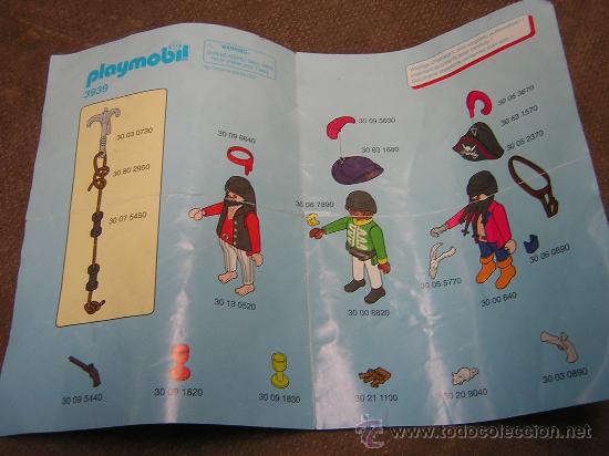 Playmobil: PLANO INSTRUCCIONES DE MONTAJE DE LA REFERENCIA 3939 PIRATAS DE PLAYMOBIL