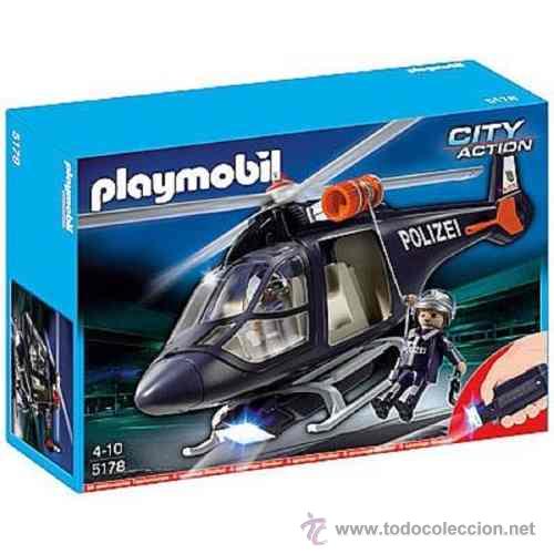 helicoptero policia playmobil